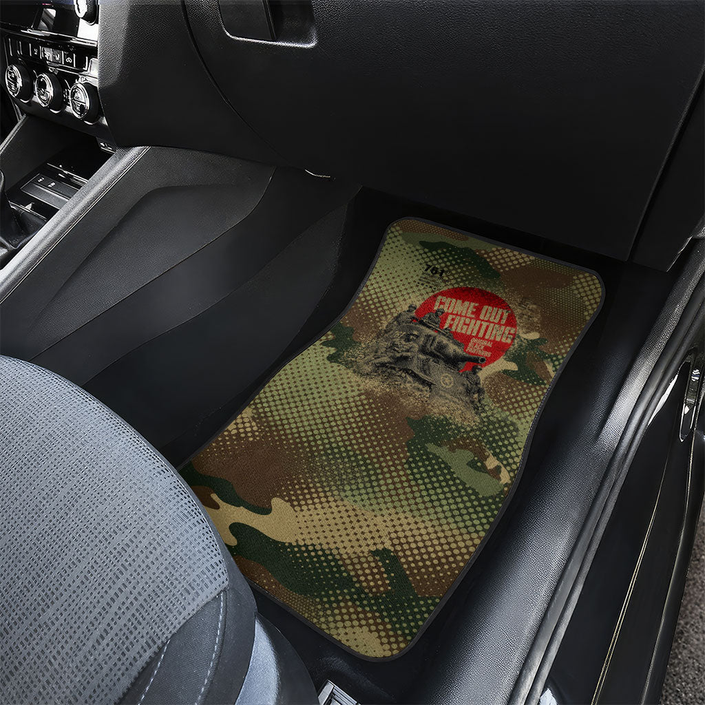 761st Tank Battalion Black Panthers Car Mats Come Out Fighting Military - Camouflage Halftone