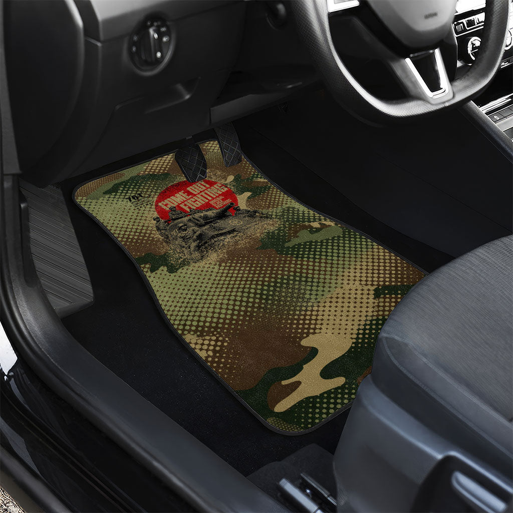761st Tank Battalion Black Panthers Car Mats Come Out Fighting Military - Camouflage Halftone
