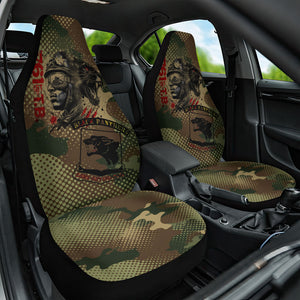 761st Tank Battalion Black Panthers Car Seat Cover Come Out Fighting Military - Camouflage Halftone