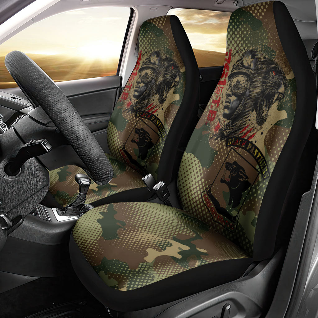 761st Tank Battalion Black Panthers Car Seat Cover Come Out Fighting Military - Camouflage Halftone
