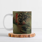 761st Tank Battalion Black Panthers Ceramic Mug Come Out Fighting Military - Camouflage Halftone
