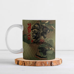 761st Tank Battalion Black Panthers Ceramic Mug Come Out Fighting Military - Camouflage Halftone