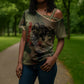 761st Tank Battalion Black Panthers Cross Shoulder Shirt Come Out Fighting Military - Camouflage Halftone