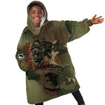 761st Tank Battalion Black Panthers Kid Wearable Blanket Hoodie Come Out Fighting Military - Camouflage Halftone