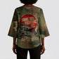 761st Tank Battalion Black Panthers Kimono Sleeve Blouse Come Out Fighting Military - Camouflage Halftone