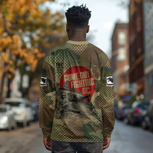 761st Tank Battalion Black Panthers Long Sleeve Shirt Come Out Fighting Military - Camouflage Halftone