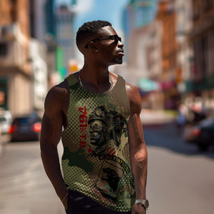 761st Tank Battalion Black Panthers Men Tank Top Come Out Fighting Military - Camouflage Halftone