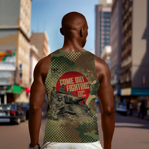 761st Tank Battalion Black Panthers Men Tank Top Come Out Fighting Military - Camouflage Halftone