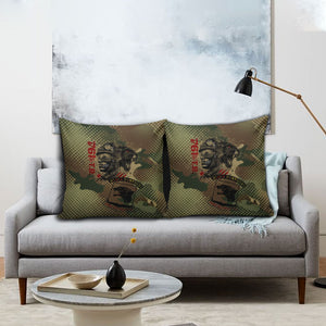 761st Tank Battalion Black Panthers Pillow Cover Come Out Fighting Military - Camouflage Halftone
