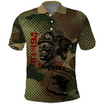 761st Tank Battalion Black Panthers Polo Shirt Come Out Fighting Military - Camouflage Halftone