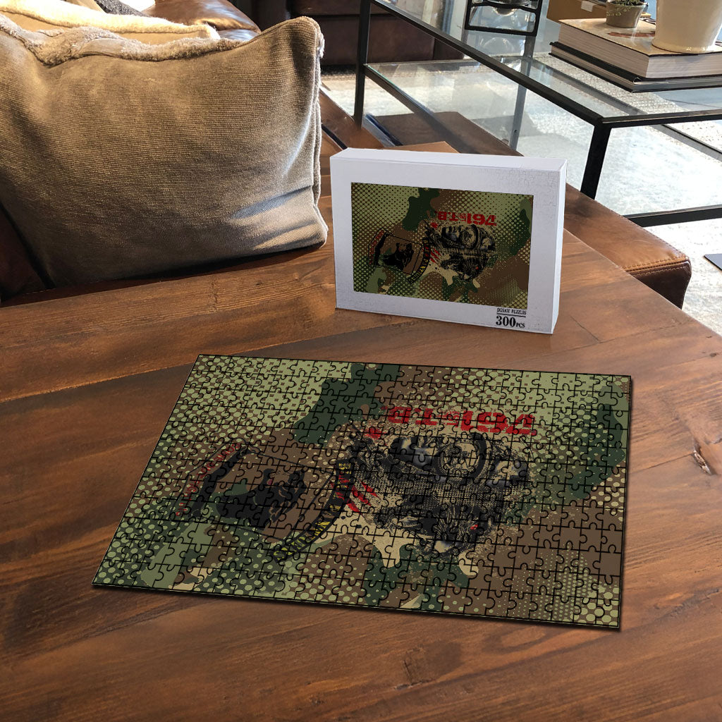 761st Tank Battalion Black Panthers Puzzle Come Out Fighting Military - Camouflage Halftone
