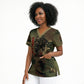 761st Tank Battalion Black Panthers Scrub Top Come Out Fighting Military - Camouflage Halftone