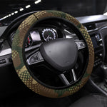 761st Tank Battalion Black Panthers Steering Wheel Cover Come Out Fighting Military - Camouflage Halftone
