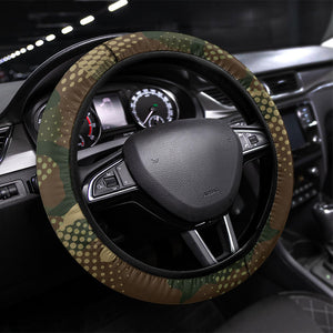 761st Tank Battalion Black Panthers Steering Wheel Cover Come Out Fighting Military - Camouflage Halftone