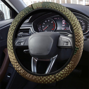 761st Tank Battalion Black Panthers Steering Wheel Cover Come Out Fighting Military - Camouflage Halftone