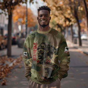 761st Tank Battalion Black Panthers Sweatshirt Come Out Fighting Military - Camouflage Halftone
