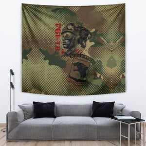 761st Tank Battalion Black Panthers Tapestry Come Out Fighting Military - Camouflage Halftone