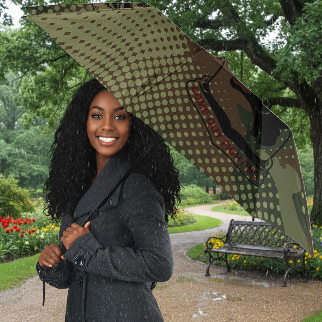 761st Tank Battalion Black Panthers Umbrella Come Out Fighting Military - Camouflage Halftone
