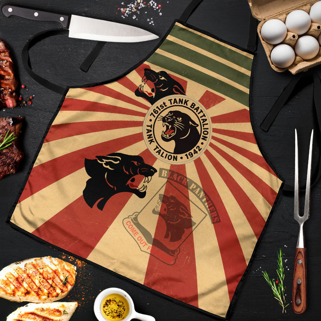 Black Panthers 761st Tank Battalion Apron Come Out Fighting Retro Military