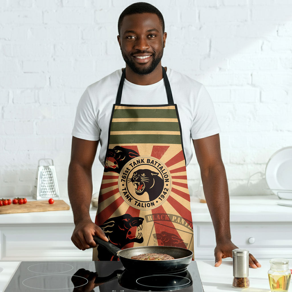 Black Panthers 761st Tank Battalion Apron Come Out Fighting Retro Military