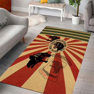 Black Panthers 761st Tank Battalion Area Rug Come Out Fighting Retro Military