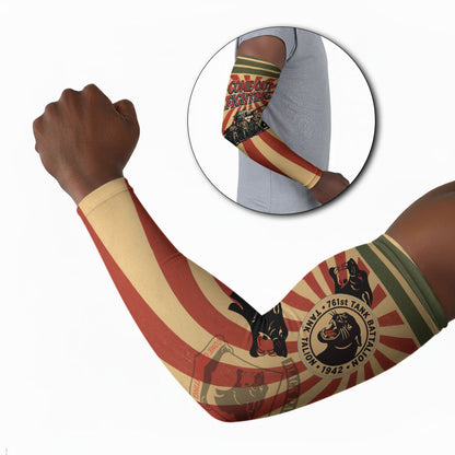 Black Panthers 761st Tank Battalion Arm Sleeves Come Out Fighting Retro Military