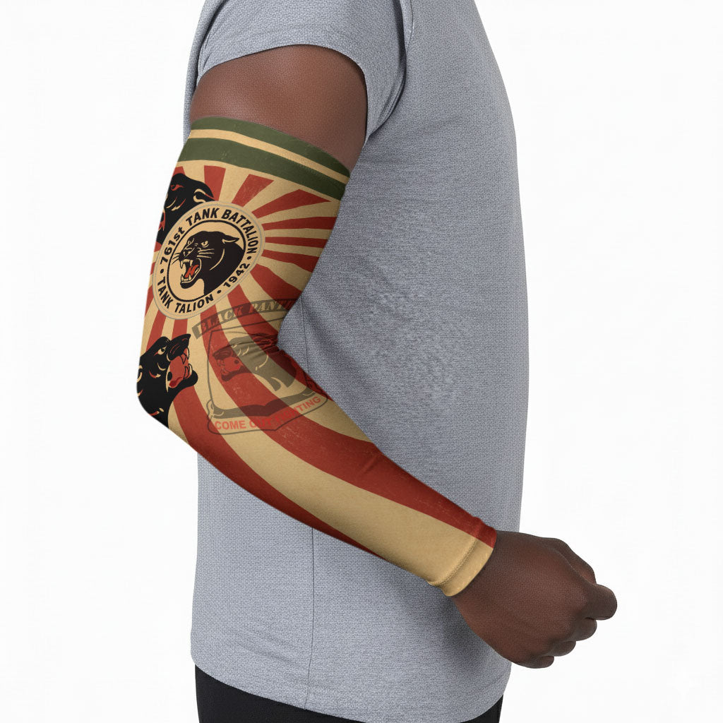 Black Panthers 761st Tank Battalion Arm Sleeves Come Out Fighting Retro Military