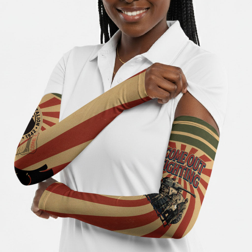 Black Panthers 761st Tank Battalion Arm Sleeves Come Out Fighting Retro Military
