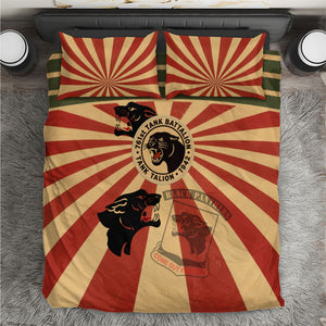 Black Panthers 761st Tank Battalion Bedding Set Come Out Fighting Retro Military