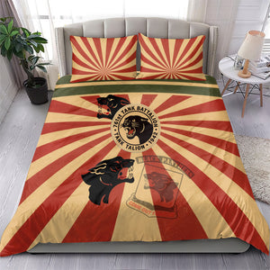 Black Panthers 761st Tank Battalion Bedding Set Come Out Fighting Retro Military