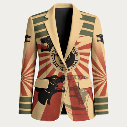 Black Panthers 761st Tank Battalion Blazer Come Out Fighting Retro Military