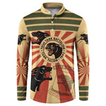 Black Panthers 761st Tank Battalion Button Sweatshirt Come Out Fighting Retro Military