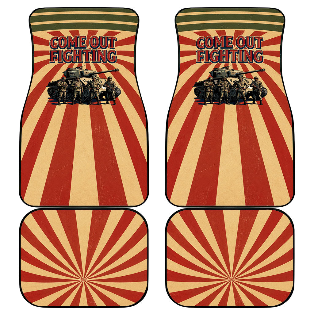 Black Panthers 761st Tank Battalion Car Mats Come Out Fighting Retro Military