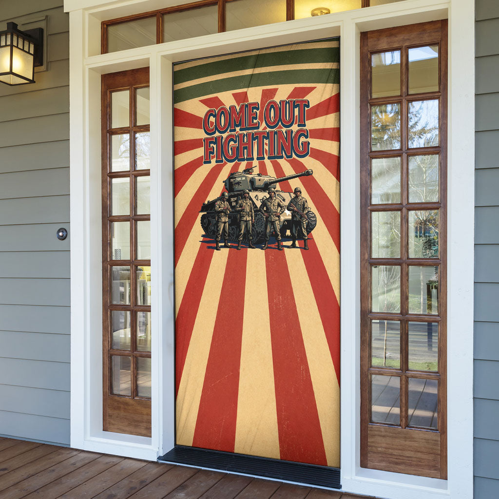 Black Panthers 761st Tank Battalion Door Cover Come Out Fighting Retro Military