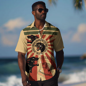 Black Panthers 761st Tank Battalion Hawaiian Shirt Come Out Fighting Retro Military