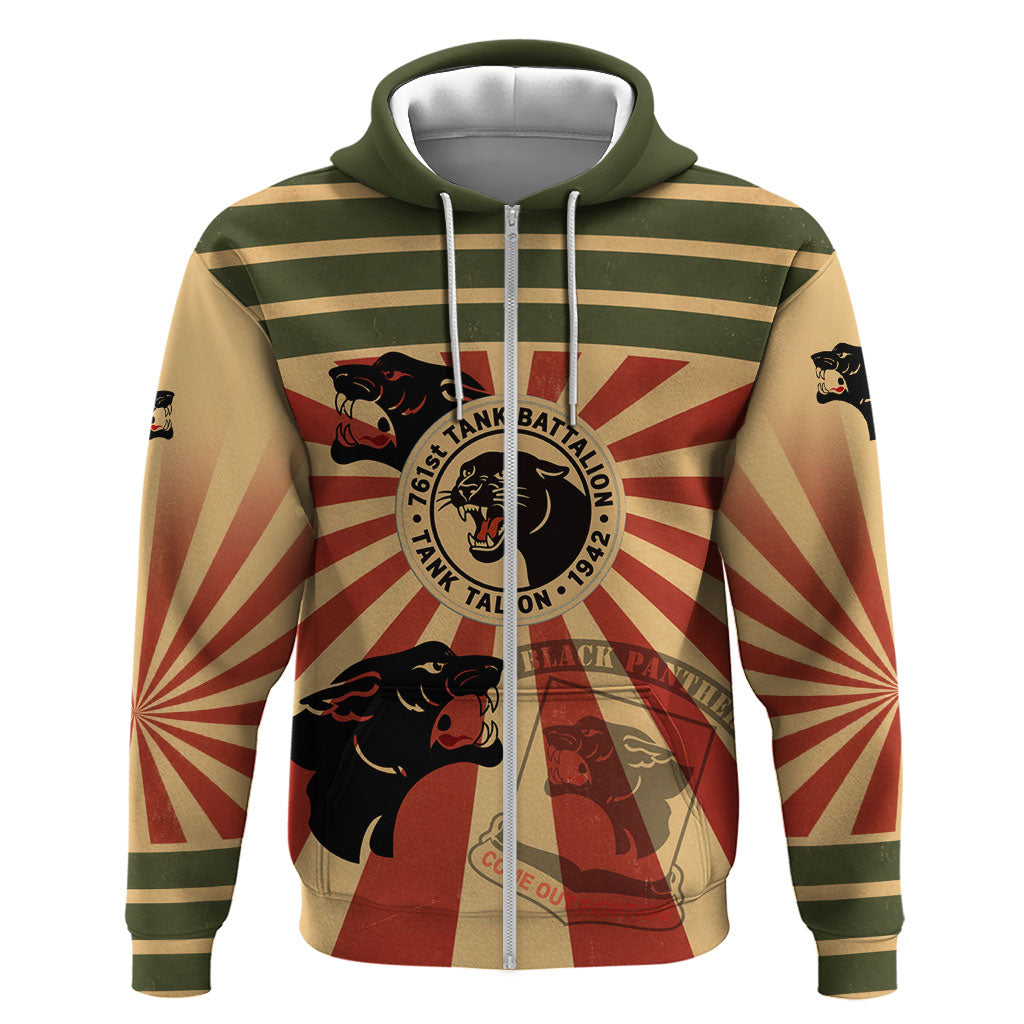 Black Panthers 761st Tank Battalion Hoodie Come Out Fighting Retro Military