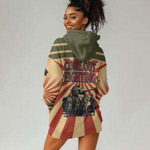 Black Panthers 761st Tank Battalion Hoodie Dress Come Out Fighting Retro Military
