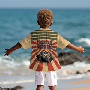 Black Panthers 761st Tank Battalion Kid Hawaiian Shirt Come Out Fighting Retro Military