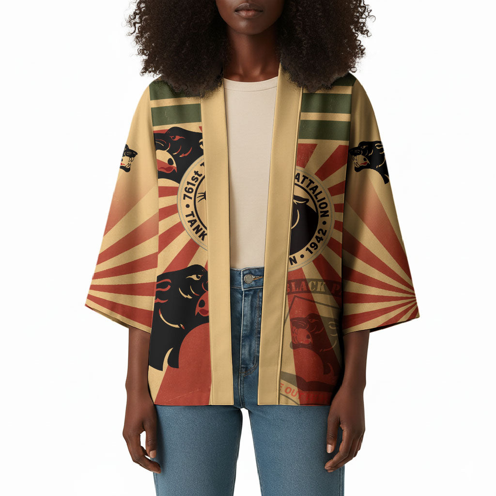 Black Panthers 761st Tank Battalion Kimono Come Out Fighting Retro Military