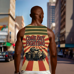 Black Panthers 761st Tank Battalion Men Tank Top Come Out Fighting Retro Military