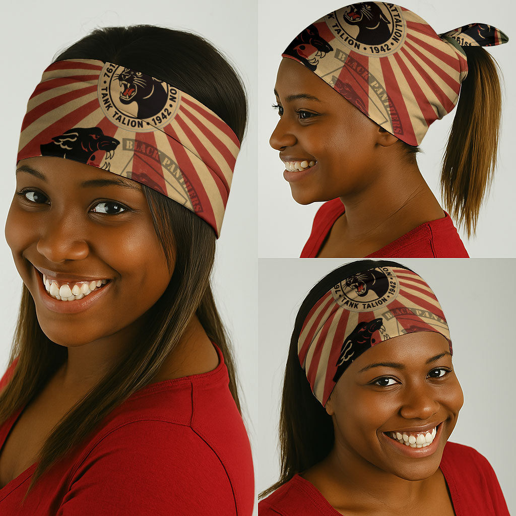 Black Panthers 761st Tank Battalion Neck Gaiter Come Out Fighting Retro Military