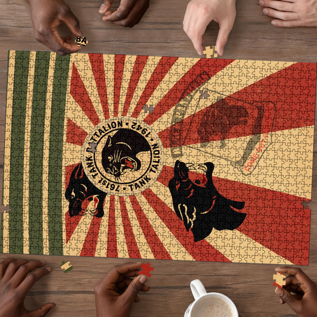 Black Panthers 761st Tank Battalion Puzzle Come Out Fighting Retro Military