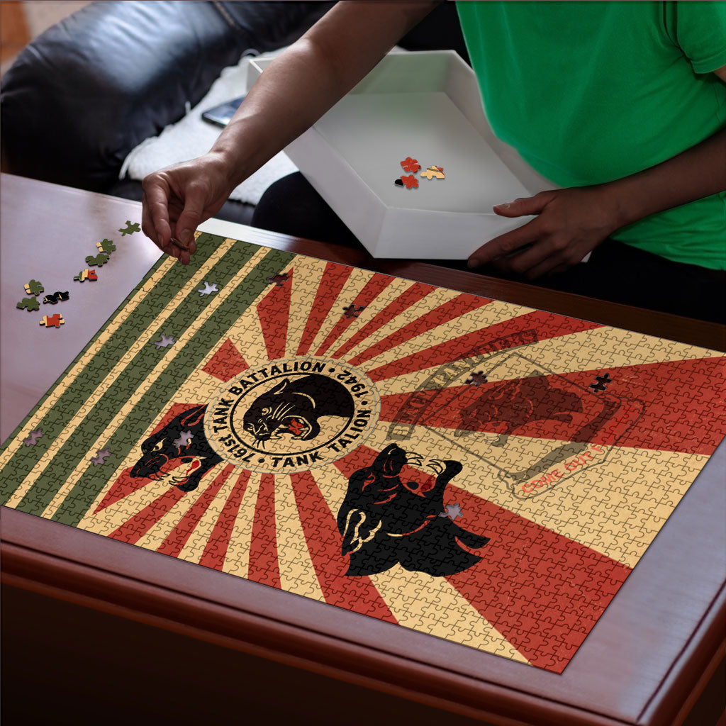 Black Panthers 761st Tank Battalion Puzzle Come Out Fighting Retro Military