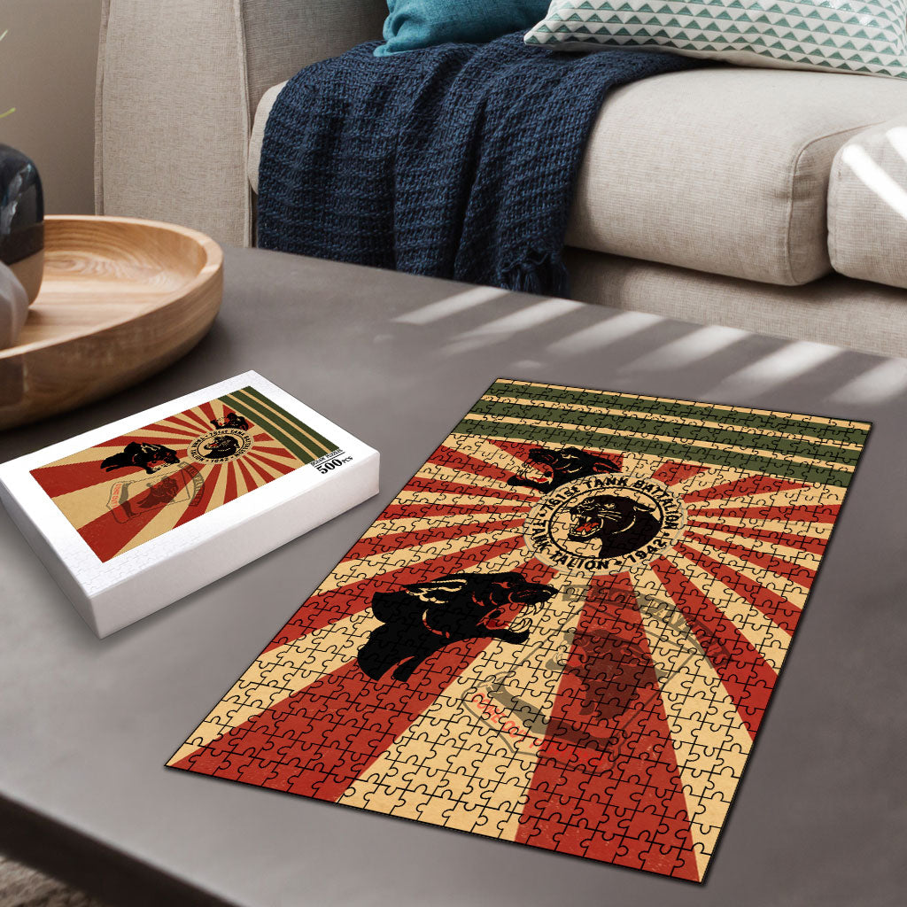 Black Panthers 761st Tank Battalion Puzzle Come Out Fighting Retro Military