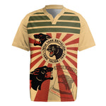 Black Panthers 761st Tank Battalion Rugby Jersey Come Out Fighting Retro Military
