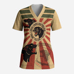 Black Panthers 761st Tank Battalion Scrub Top Come Out Fighting Retro Military