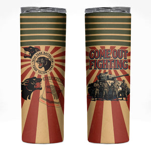 Black Panthers 761st Tank Battalion Skinny Tumbler Come Out Fighting Retro Military