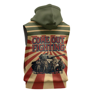 Black Panthers 761st Tank Battalion Sleeveless Hoodie Come Out Fighting Retro Military