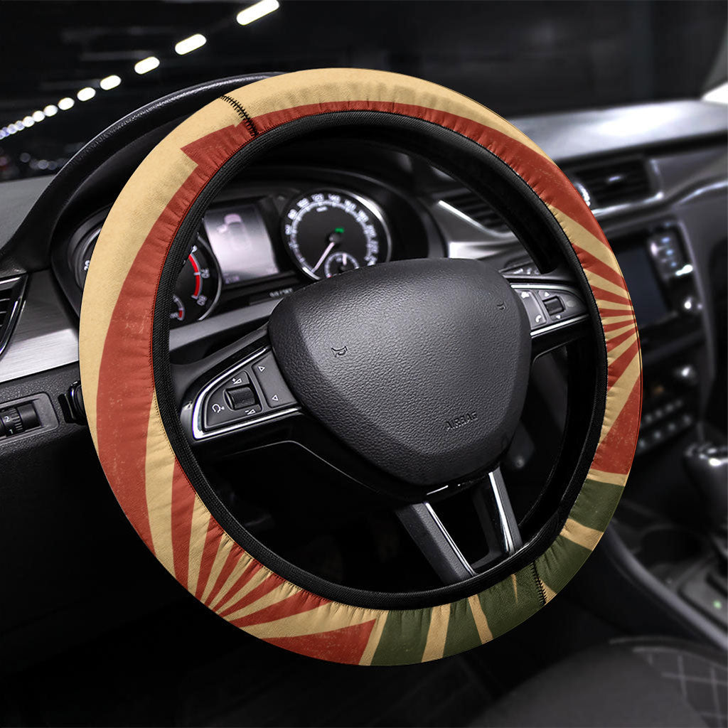 Black Panthers 761st Tank Battalion Steering Wheel Cover Come Out Fighting Retro Military