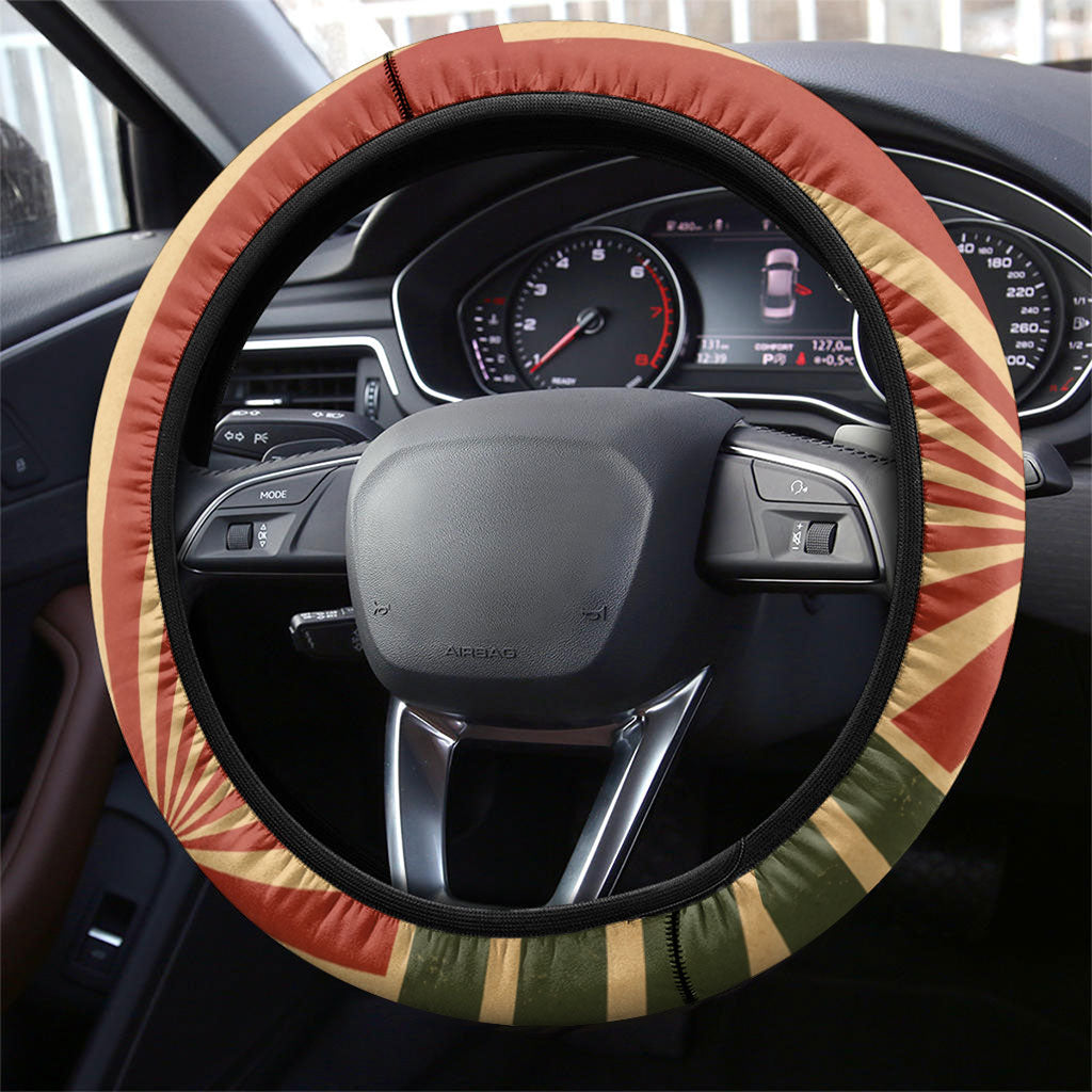 Black Panthers 761st Tank Battalion Steering Wheel Cover Come Out Fighting Retro Military